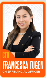 Francesca Fugen, Chief Financial Officer — Ascendra founder card.